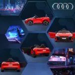 Electric Toy Car for Kids 3-6, 12V Ride on Car with Remote Control, Suspension System, Music, 3.1 MPH, Vibrant Red - Image 8
