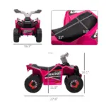 6V Electric Ride On Car with Forward and Reverse for Toddlers 18 to 36 Months, Pink - Image 3