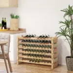72-Bottle Wooden Wine Rack, Stackable Storage, Natural Wood Finish, for Kitchen or Cellar - Image 2