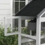 Wooden Bird Aviary with Slide-Out Tray Ladder Perches for Finches Parakeets Cozy Gray - Image 8