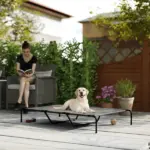 PawHut Elevated Dog Bed for Large Breeds Gray 60"L - Image 2