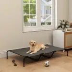 PawHut Elevated Dog Bed for Large Breeds Gray 60"L - Image 7