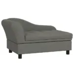 Elevated Dog Sofa Pet Bed with Storage Soft Cushion for Small Medium Dogs Gray