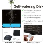 Outsunny Elevated Garden Bed, Brown Plastic 15x15, Self-Watering with Drainage DIY Kit - Image 5