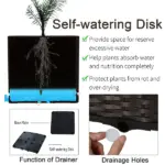 Outsunny Elevated Garden Bed, Brown Plastic 15x15, Self-Watering with Drainage DIY Kit - Image 7