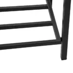 Elevated Metal Garden Bed with Rattan Look and Tool Storage, Modern Design, Black - Image 8