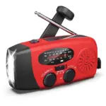 1000mAh Emergency Weather Radio with Hand Crank Solar Power and Flashlight - Image 12