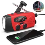 1000mAh Emergency Weather Radio with Hand Crank Solar Power and Flashlight - Image 16
