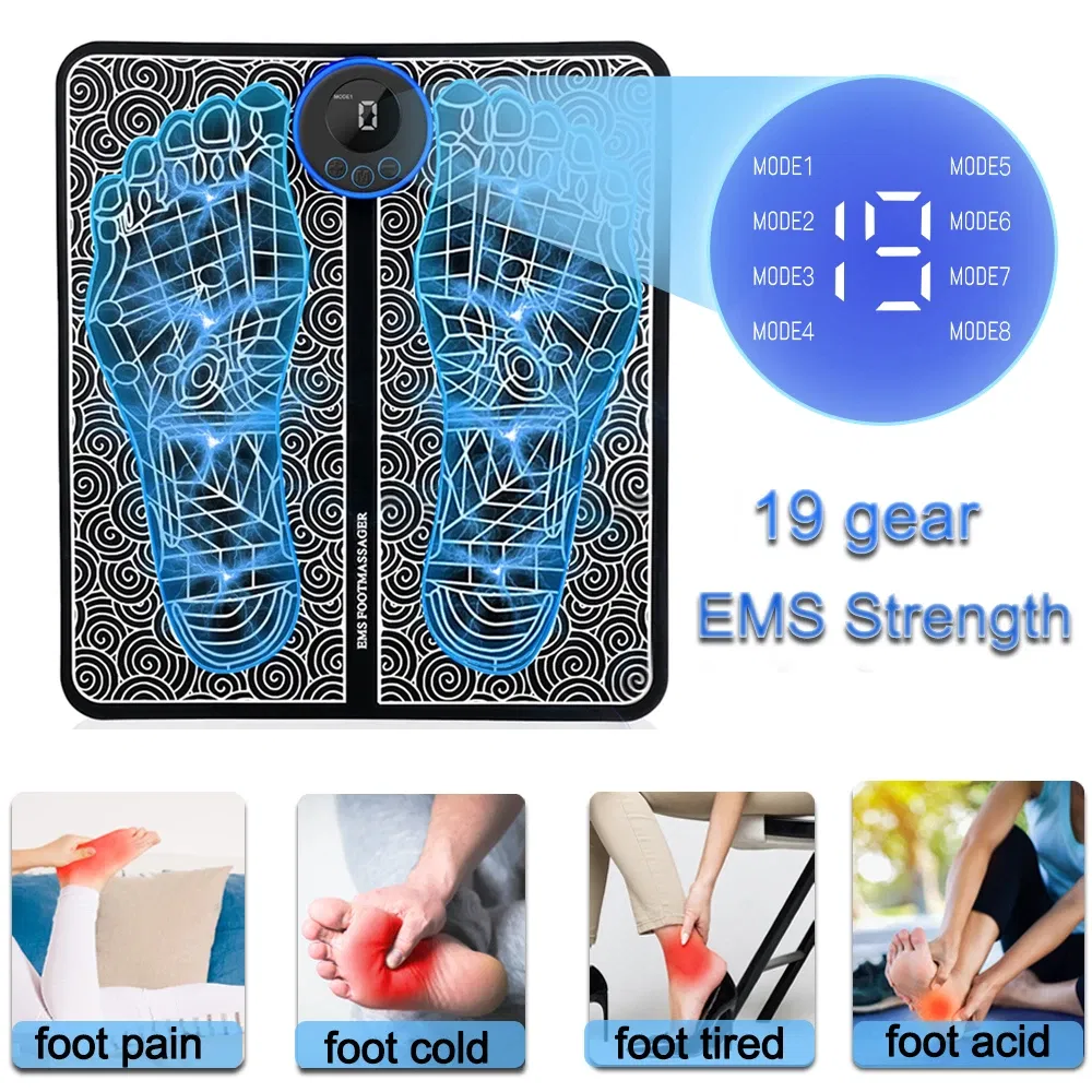 EMS Foot Massager Pad with Electrical Muscle Stimulation