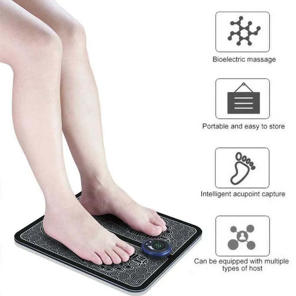 Rechargeable EMS Foot Massage Mat with 6 Modes
