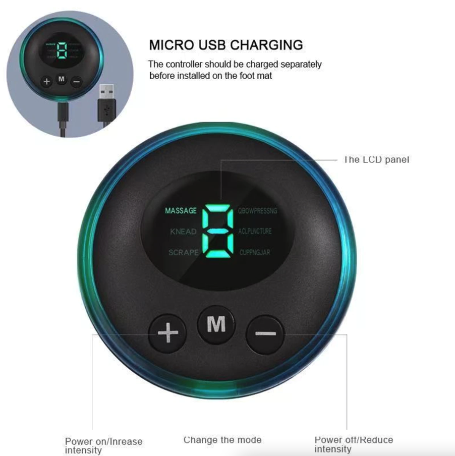Rechargeable EMS Foot Massage Mat with 6 Modes
