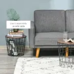 2 Piece Round Nesting End Table Set with Storage, Black and Brown - Image 6