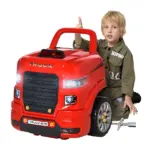 Qaba Engaging Kids Truck Engine Toy Set with RC Car Key | Red Mechanic Toys for Ages 3-5 - Image 10