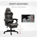 Vinsetto Ergonomic High Back Brown Office Chair Adjustable Swivel Recliner Lumbar Support - Image 4