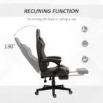Vinsetto Ergonomic High Back Brown Office Chair Adjustable Swivel Recliner Lumbar Support - Image 5