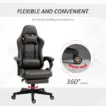 Vinsetto Ergonomic High Back Brown Office Chair Adjustable Swivel Recliner Lumbar Support - Image 6