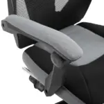 Ergonomic Mesh Office Chair, High Back, Grey, Adjustable Recliner with Footrest and Wheels - Image 15