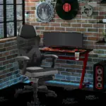 Ergonomic Mesh Office Chair, High Back, Grey, Adjustable Recliner with Footrest and Wheels - Image 10