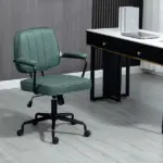Ergonomic Microfiber Desk Chair Swivel Adjustable Height Tilt Green - Image 2