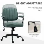 Ergonomic Microfiber Desk Chair Swivel Adjustable Height Tilt Green - Image 4