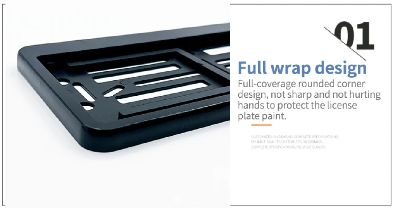 Universal European License Plate Holder Frame