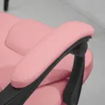 Executive High Back Office Chair with Massage Function Reclining Pink Adjustable - Image 9