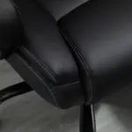Executive Office Chair Big and Tall 400lbs Wide Seat High Back PU Leather Black - Image 12
