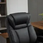 Executive Office Chair Big and Tall 400lbs Wide Seat High Back PU Leather Black - Image 10