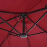 Outsunny Extra Large 15 Ft Patio Umbrella, Double-Sided Outdoor Market Umbrella with Crank Handle for Deck, Lawn, Backyard and Pool, Wine Red - Image 7