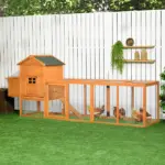 Extra Large Chicken Coop, Outdoor Hen House Poultry Cage with Removable Tray, Hen House Quail Hutch for Outdoor Backyard, Orange - Image 2