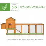 Extra Large Chicken Coop, Outdoor Hen House Poultry Cage with Removable Tray, Hen House Quail Hutch for Outdoor Backyard, Orange - Image 4