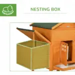 Extra Large Chicken Coop, Outdoor Hen House Poultry Cage with Removable Tray, Hen House Quail Hutch for Outdoor Backyard, Orange - Image 6