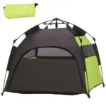 Extra Large Dog Portable Camping Tent with Carrying Bag for Beach Backyard Home in Green - Image 11