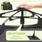 Extra Large Dog Portable Camping Tent with Carrying Bag for Beach Backyard Home in Green - Image 5