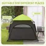 Extra Large Dog Portable Camping Tent with Carrying Bag for Beach Backyard Home in Green - Image 6