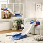 Extra Length Toddler Slide for Bed, Sofa, Easy to Assemble, Blue - Image 3