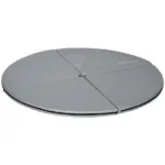 5 Foot Foldable Pole Fitness Safety Mat, 2 Inch Thick, Light Gray