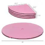 5 Foot Foldable Pole Fitness Safety Mat, 2 Inch Thick, Pink - Image 3