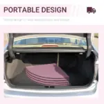 5 Foot Foldable Pole Fitness Safety Mat, 2 Inch Thick, Pink - Image 4