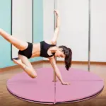 5 Foot Foldable Pole Fitness Safety Mat, 2 Inch Thick, Pink - Image 10