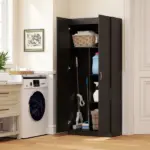 Farmhouse Pantry Cabinet, 71" Tall Kitchen Pantry Storage Cabinet with Soft-Close Hinges, Adjustable Shelves, Dark Brown - Image 8