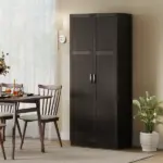 Farmhouse Pantry Cabinet, 71" Tall Kitchen Pantry Storage Cabinet with Soft-Close Hinges, Adjustable Shelves, Dark Brown - Image 10