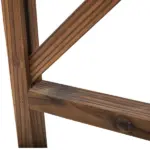 Outsunny Fir Wood Garden Arbor Arch Trellis Pergola Style Roof Climbing Vines Stained Wood 79 inch - Image 8