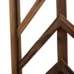 Outsunny Fir Wood Garden Arbor Arch Trellis Pergola Style Roof Climbing Vines Stained Wood 79 inch - Image 9