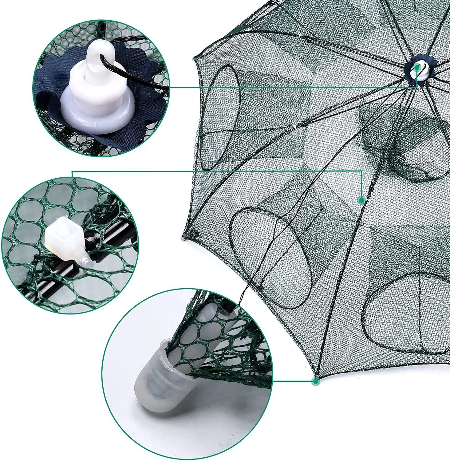 Foldable Fishing Bait Trap Net for Crab Crawdad Shrimp Minnow and Fish