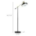 Floor Lamps for Living Room, Industrial Standing Lamp with Balance Arm, Adjustable Head, 31.5"x11.75"x65", Black - Image 3
