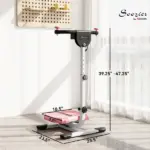 Soozier Foldable Ab Twister Exercise Board with LCD Display and Adjustable Handle Pink - Image 3