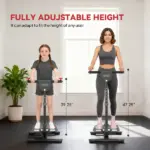 Foldable Ab Twister Board with LCD Display and Adjustable Handle, Red - Image 4
