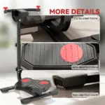 Foldable Ab Twister Board with LCD Display and Adjustable Handle, Red - Image 8