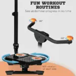 Foldable Ab Twister Exercise Board with Adjustable Handle and LCD Monitor - Image 5